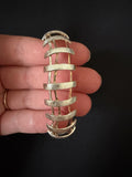 Handmade Silver and Guilt Barbed Wire Cuff Bangle