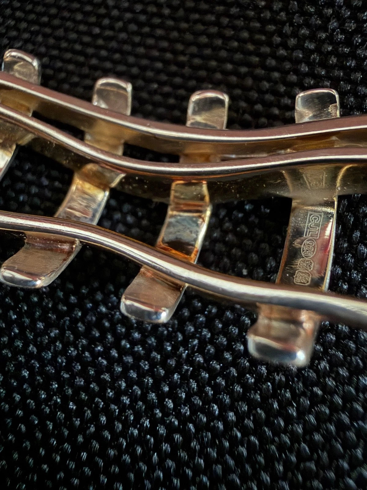 Handmade Silver and Guilt Barbed Wire Cuff Bangle